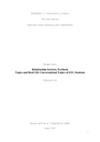 Relationship between Textbook Topics and Real Life Conversational Topics of EFL Students
 