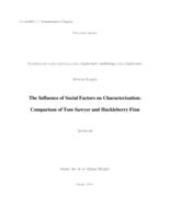 The Influence of Social Factors on Characterization: Comparison of Tom Sawyer and Huckleberry Finn