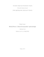 Richard Rorty o odnosu hermeneutike i epistemologije