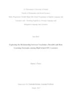 Exploring the Relationship between Vocabulary Breadth and Rote Learning Strategies among High School EFL Learners