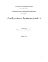 O neologizmima u Slamnigovu pjesništvu