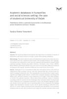 Academic Databases in Humanities and Social Sciences Setting: The Case of Students at Osijek University in Croatia