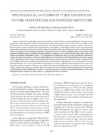 Psychological Outcomes of Cyber-Violence on Victims, Perpetrators and Perpetrators/Victims