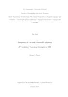 Frequency of Use and Perceived Usefulness of Vocabulary Learning Strategies in EFL