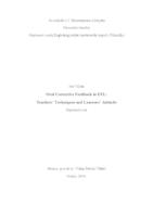 Oral Corrective Feedback in EFL: Teachers Techniques and Learners Attitude