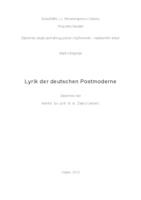 prikaz prve stranice dokumenta Lyrik der deutschen Postmoderne