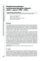 prikaz prve stranice dokumenta Vizualna komunikacija u naslovnicama časopisa:„Vijenac“, „Kolo“ i „Zarez“ 1999. – 2011.