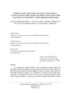 prikaz prve stranice dokumenta Upravljanje zaštitom u slučaju katastrofa : utjecaj ratnih iskustava na upravljanje zaštitom u slučaju katastrofa u hrvatskim knjižnicama