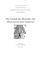 prikaz prve stranice dokumenta Die Gestalt des Herkules bei Durrenmatt und Matković