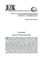 prikaz prve stranice dokumenta Uvodna riječ, Jezik posvećen 90. obljetnici Stjepana Babića