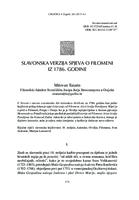prikaz prve stranice dokumenta Slavonska verzija spjeva o Filomeni iz 1786. godine