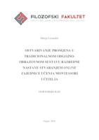 prikaz prve stranice dokumenta Ostvarivanje promjena u tradicionalnom odgojno-obrazovnom sustavu razredne nastave stvaranjem online zajednice učenja Montessori učitelja