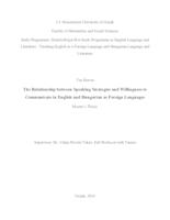 prikaz prve stranice dokumenta The Relationship between Speaking Strategies and Willingness to Communicate in English and Hungarian as Foreign Languages